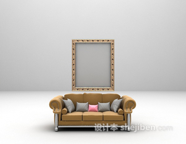 简约欧式沙发3d模型