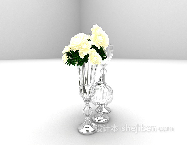 现代风格玻璃瓶3d模型下载