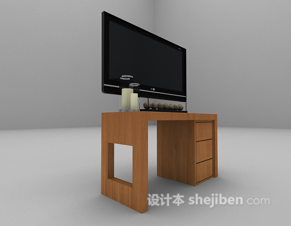 现代风格现代电视柜免费3d模型下载