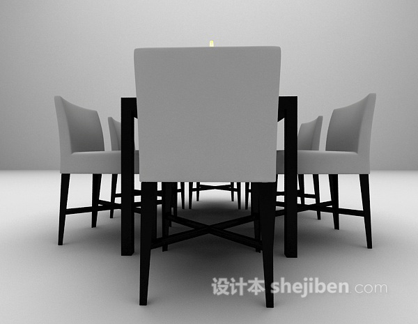 现代风格餐桌3d模型大全