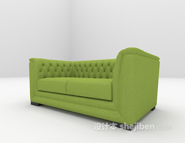 现代风格绿色沙发3d模型下载