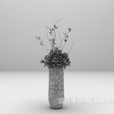 花束盆栽3d模型下载