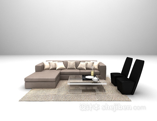 组合现代沙发3d模型下载