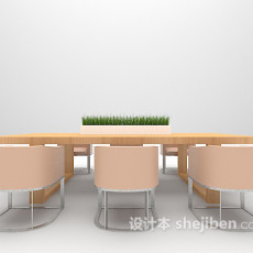 木质餐桌推荐3d模型下载