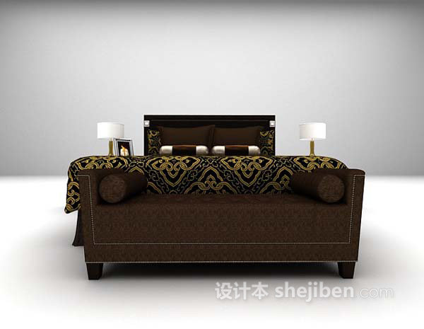 沙发床组合3d模型欣赏