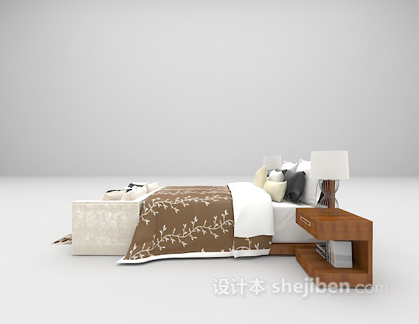 设计本布艺沙发3d模型下载