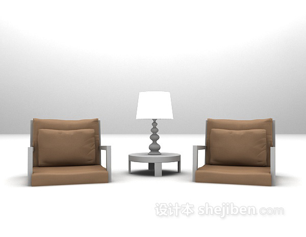 欧式单人沙发免费3d模型下载