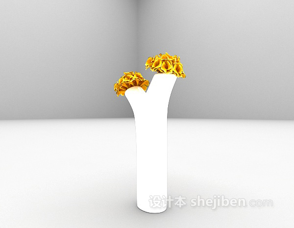 设计本创意花瓶3d模型下载