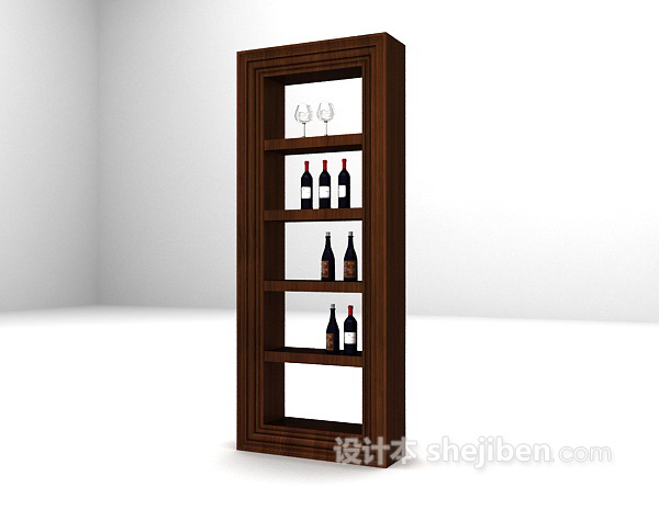 设计本木质酒柜推荐3d模型下载