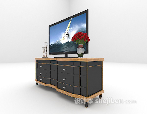 欧式风格欧式电视柜max3d模型下载