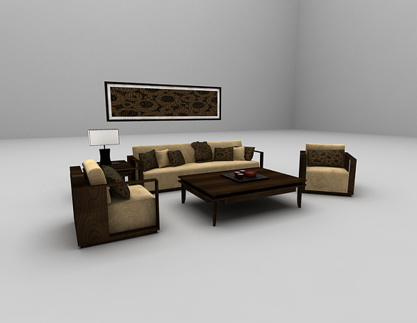 中式风格组合沙发大全3d模型下载