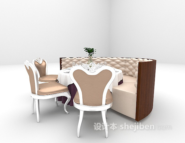 欧式风格2015欧式餐桌组合欣赏3d模型下载