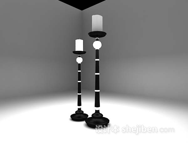 免费欧式烛台灯3d模型下载