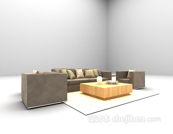 现代风格现代组合沙发大全3d模型下载