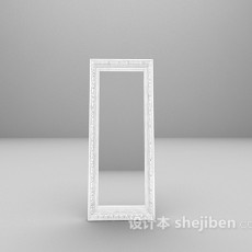 白色镜框3d模型下载