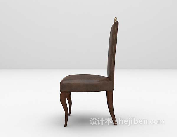 免费欧式黑色家居椅3d模型下载
