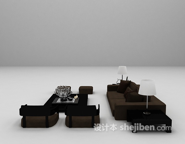 现代风格现代风格组合沙发大全3d模型下载