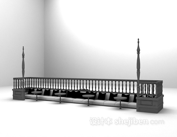 设计本古典沙发3d模型下载
