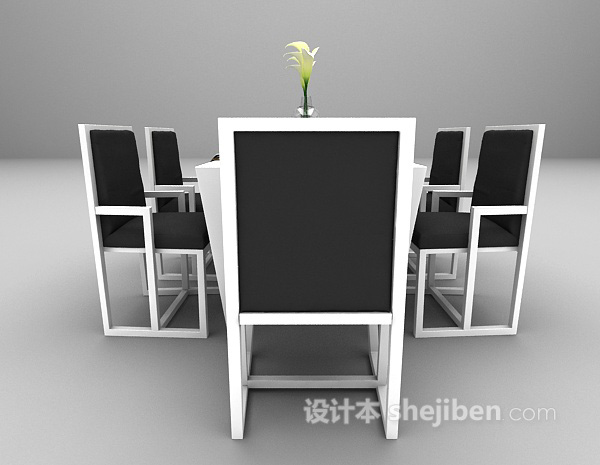 设计本现代风格桌椅3d模型下载