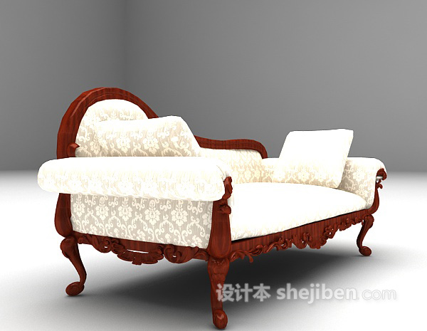 免费欧式躺椅3d模型下载