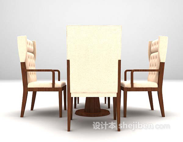 现代风格桌椅组合max3d模型下载