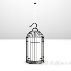 中式鸟笼吊灯3d模型下载