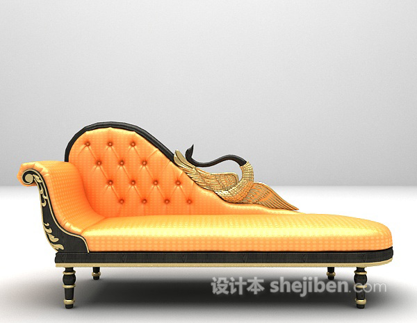 欧式风格躺椅想3d模型下载
