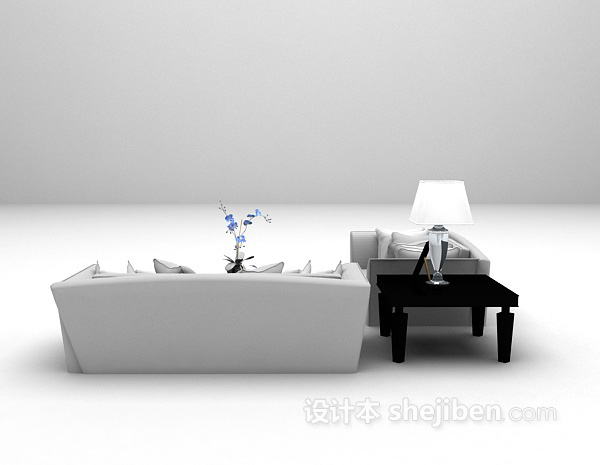 现代风格组合沙发3d模型下载