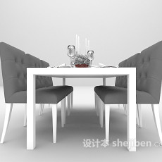 现代风格餐桌推荐3d模型下载