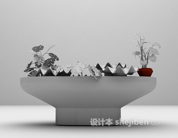 假山植物3d模型下载