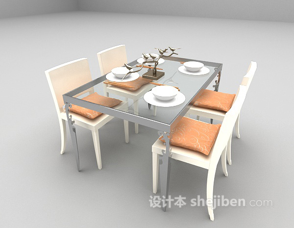 免费欧式餐桌免费3d模型下载