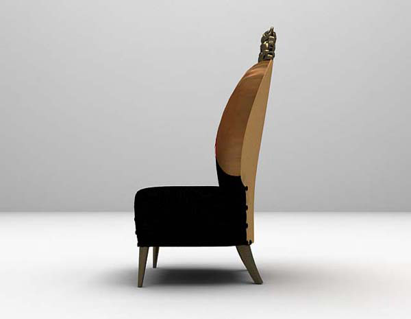 欧式风格个性家居椅3d模型下载