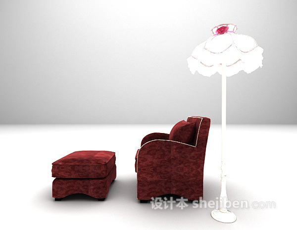 设计本红色沙发推荐3d模型下载