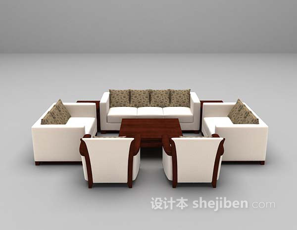 设计本现代风格桌椅max3d模型下载