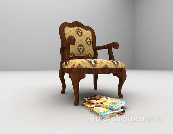 欧式风格家居椅免费3d模型下载