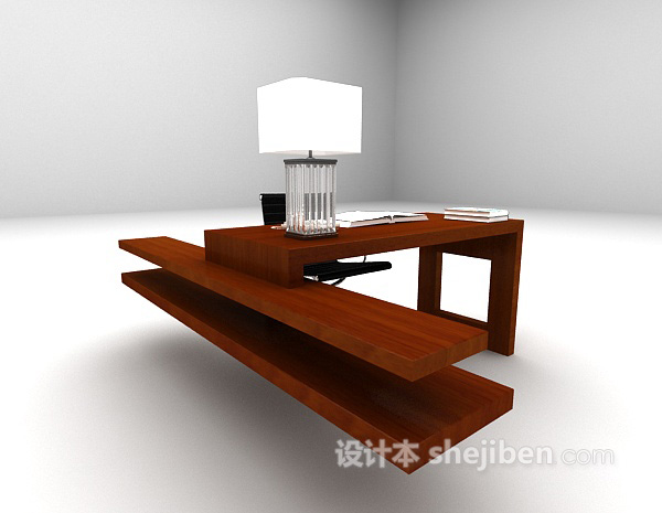 现代风格现代风格书桌3d模型下载