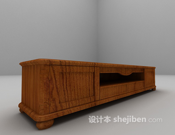 中式风格中式电视柜3d模型下载