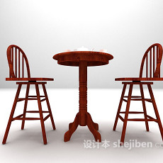 中式木质桌椅大全3d模型下载