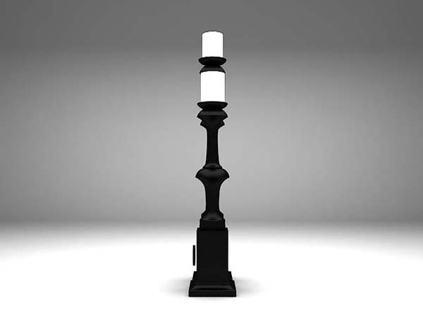 现代风格黑色烛台3d模型下载