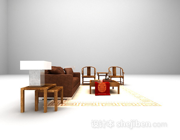 设计本中式组合沙发大全3d模型下载