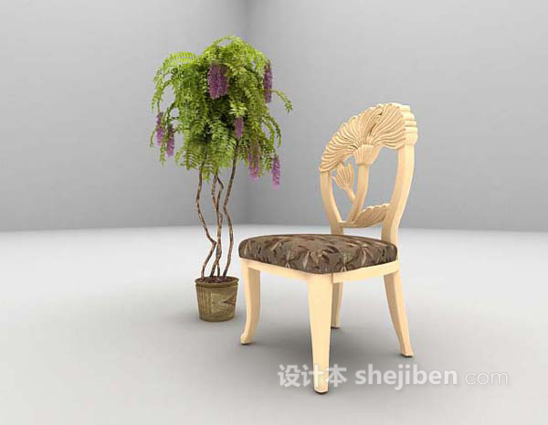 设计本木质家居椅max3d模型下载