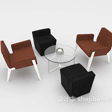 休闲桌椅3d模型下载