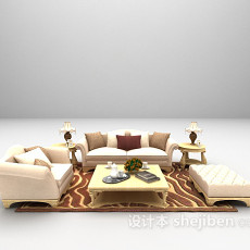 浅色沙发组合大全3d模型下载