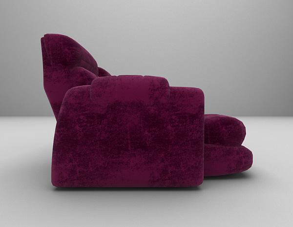 设计本枚红色沙发3d模型下载