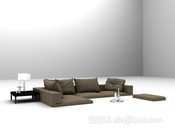 免费现代多人沙发3d模型下载