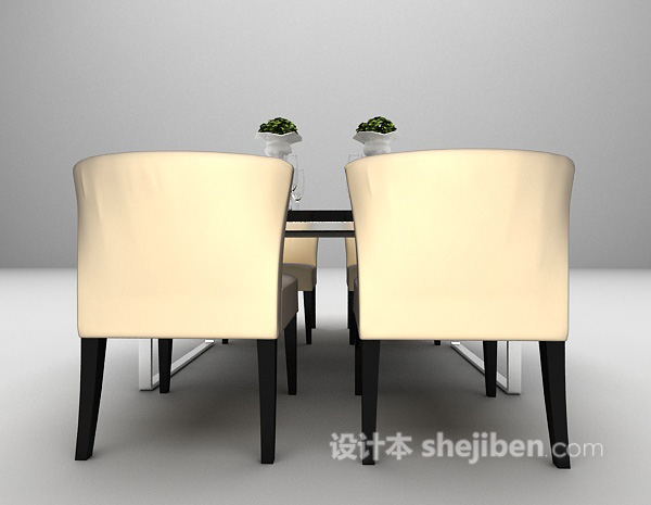 桌椅组合3d模型推荐