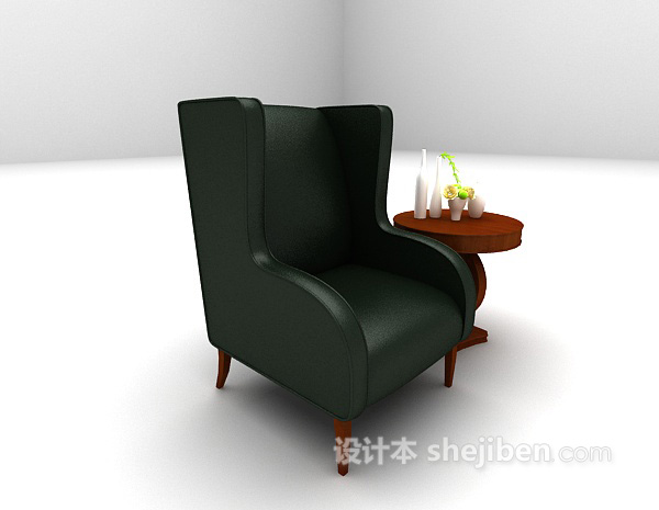 欧式风格欧式单人沙发欣赏3d模型下载