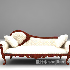 欧式躺椅3d模型下载