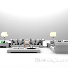 组合家庭沙发3d模型下载
