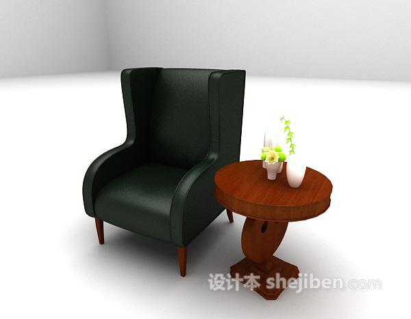 免费欧式单人沙发欣赏3d模型下载